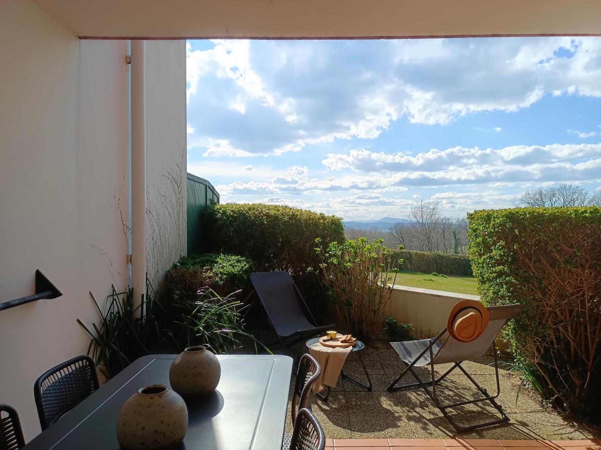 Apartamento T1 Bis Avec Piscine Vue Golf Et Montagnes Arcangues Exterior foto